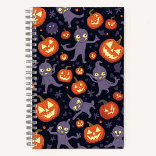 Halloween Pattern Square Note Notizblock