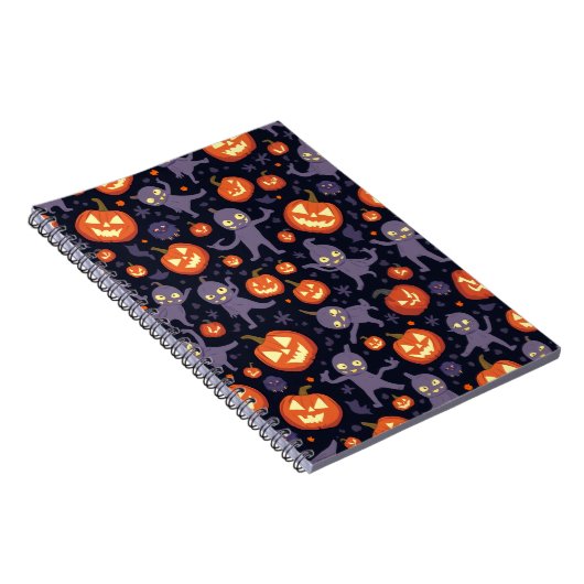 Halloween Pattern Square Note Notizblock (Rechte Seite)