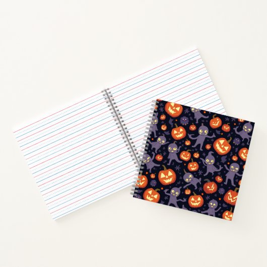 Halloween Pattern Square Note Notizblock (Innenseite)