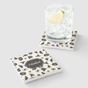 Halloween Pattern Steinuntersetzer