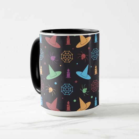 Halloween Pattern Tasse (Vorderseite Links)