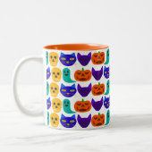 Halloween-Pattern-Tasse Zweifarbige Tasse (Links)