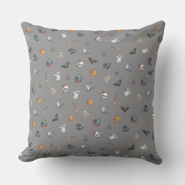 Halloween Pattern Throw Pillow Kissen (Vorderseite)