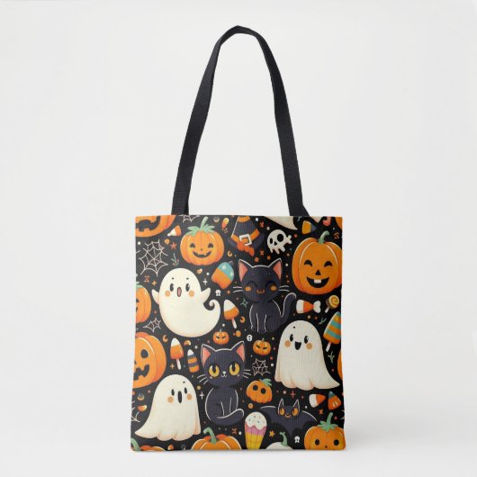 Halloween Pattern Tote Bag Tasche (Vorderseite)