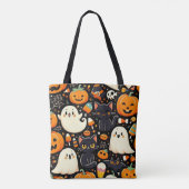 Halloween Pattern Tote Bag Tasche (Rückseite)