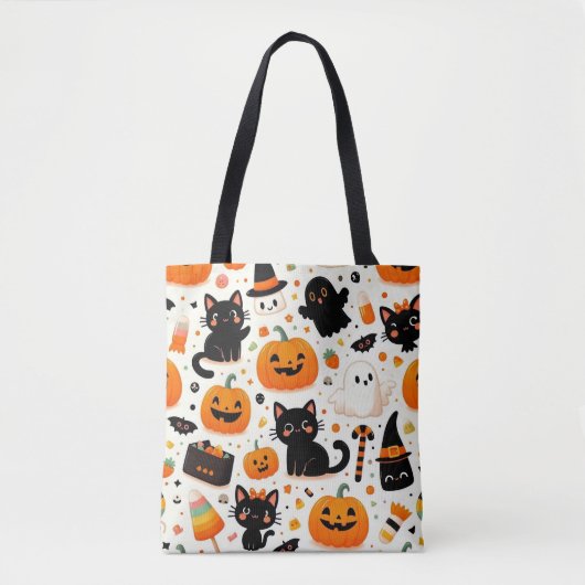 Halloween Pattern Tote Bag Tasche (Vorderseite)