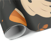 Halloween Pattern Wrapping Paper Geschenkpapier (Rolleneckpunkt)