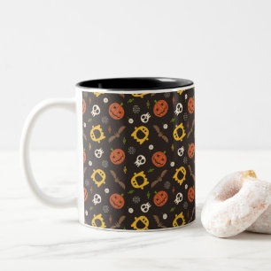 Halloween Pattern Zweifarbige Tasse