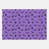 Halloween Patterns Bats Spiders Web Geschenkpapier Set (Vorderseite)