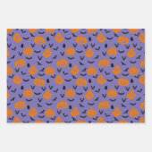 Halloween Patterns Beängstigende Pumpkins Spider W Geschenkpapier Set (Vorderseite 3)