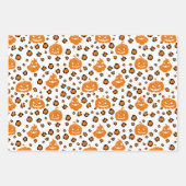 Halloween Patterns Beängstigende Pumpkins Spider W Geschenkpapier Set (Vorderseite 2)