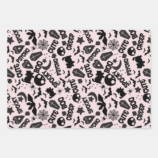 Halloween Patterns Geschenkpapier Set (Vorderseite)