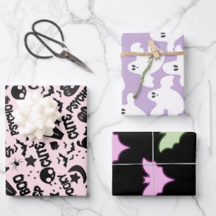 Halloween Patterns Geschenkpapier Set