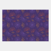 Halloween Patterns Ghost Pumpkins Spiderweb Geschenkpapier Set (Vorderseite 3)
