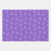 Halloween Patterns Ghost Pumpkins Spiderweb Geschenkpapier Set (Vorderseite)