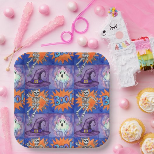 Halloween Patterns von Natasha Us Pappteller (Party)