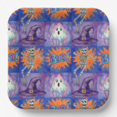 Halloween Patterns von Natasha Us Pappteller (Vorderseite)