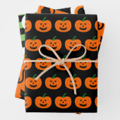 Halloween Patterns Wrapping Paper Set Geschenkpapier Set (Beispiel)