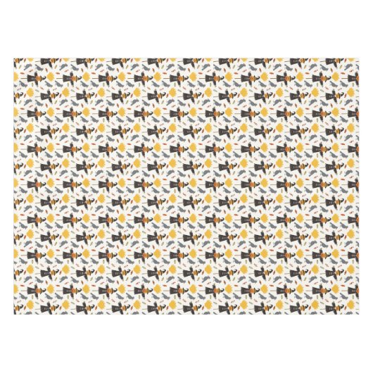 Halloween Patttern Beängstigende Maisfeldzeichen Tischdecke (Vorderseite (Horizontal))