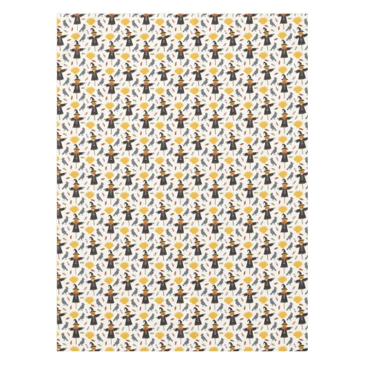 Halloween Patttern Beängstigende Maisfeldzeichen Tischdecke (Vorderseite)