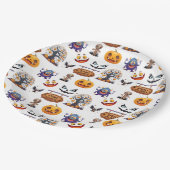 Halloween Patttern Pappteller (Schrägansicht)