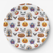 Halloween Patttern Pappteller (Vorderseite)
