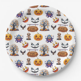 Halloween Patttern Pappteller