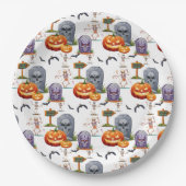 Halloween Patttern Pappteller (Vorderseite)