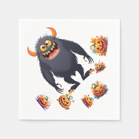 Halloween Patttern Serviette (Vorderseite)