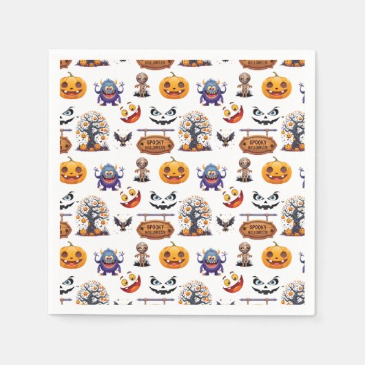 Halloween Patttern Serviette (Vorderseite)