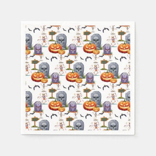 Halloween Patttern Serviette (Vorderseite)