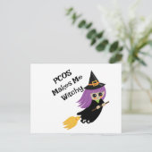 Halloween PCOS macht mich witzig Postkarte (Stehend Vorderseite)