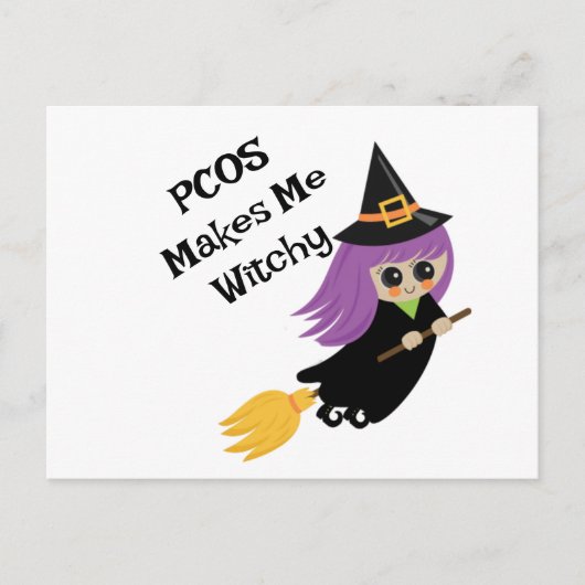 Halloween PCOS macht mich witzig Postkarte (Vorderseite)