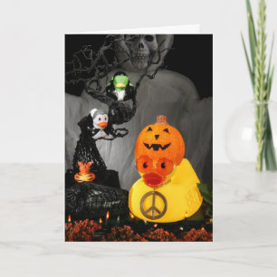 Halloween Peace Ducky Karte