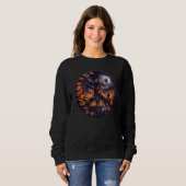 Halloween Peace Sign Sweatshirt Spooky Niedliche C (Vorne ganz)
