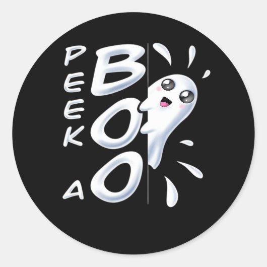 Halloween Peekabo Halloween-Kostüm Runder Aufkleber (Vorderseite)