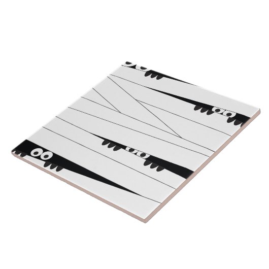 Halloween Peeking Mummy Fliese (Seite)