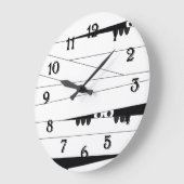 Halloween Peeking Mummy Große Wanduhr (Winkel)