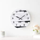 Halloween Peeking Mummy Große Wanduhr (Zuhause)