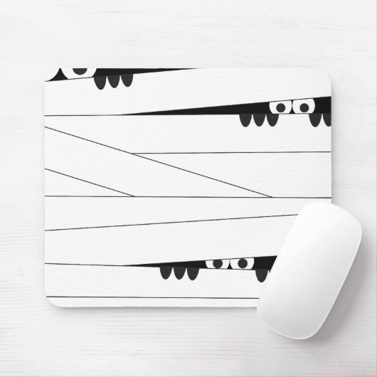 Halloween Peeking Mummy Mousepad (Mit Mouse)