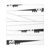 Halloween Peeking Mummy Notizblock (Vorderseite)