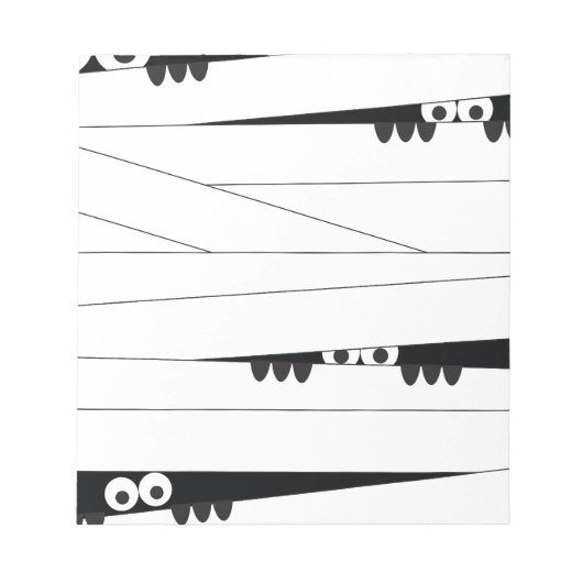 Halloween Peeking Mummy Notizblock (Vorderseite)