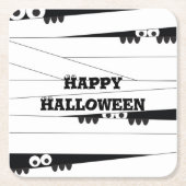 Halloween Peeking Mummy Rechteckiger Pappuntersetzer (Vorderseite)