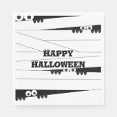 Halloween Peeking Mummy Serviette (Vorderseite)