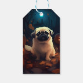 Halloween Pekingese mit Pumpkins Beängstigend Geschenkanhänger (Rückseite)