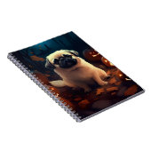 Halloween Pekingese mit Pumpkins Beängstigend Notizblock (Rechte Seite)