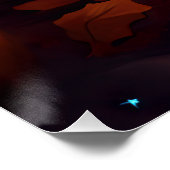 Halloween Pekingese mit Pumpkins Beängstigend Poster (Ecke)