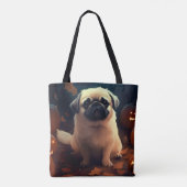 Halloween Pekingese mit Pumpkins Beängstigend Tasche (Rückseite)