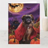Halloween Pekingese Vampire Pumpkins Beängstigend Karte (Vorderseite)