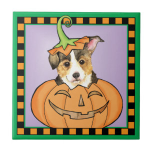 Halloween Pembroke Welsh Corgi Fliese